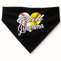 Ball Grandma Baseball Softball Heart Sport Lover Funny Gifts USA-Made Doggie Bandana