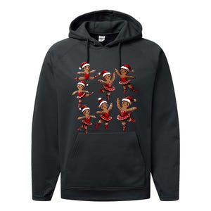 Ballet Gingerbread Ballet Dancer Dance Teacher Christmas Performance Fleece Hoodie