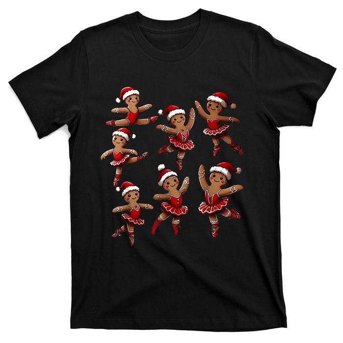 Ballet Gingerbread Ballet Dancer Dance Teacher Christmas T-Shirt