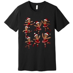 Ballet Gingerbread Ballet Dancer Dance Teacher Christmas Premium T-Shirt