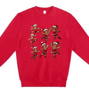 Ballet Gingerbread Ballet Dancer Dance Teacher Christmas Premium Crewneck Sweatshirt