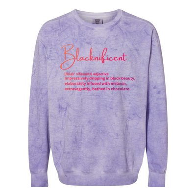 Blacknificent Gift Colorblast Crewneck Sweatshirt