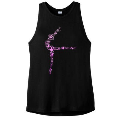 Ballerina Girl Ballet Women Girl Ladies PosiCharge Tri-Blend Wicking Tank