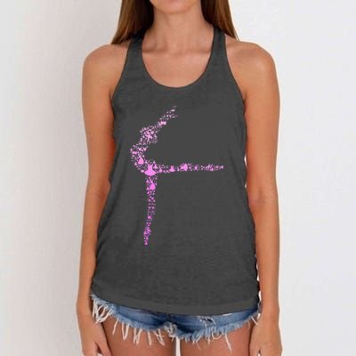 Ballerina Girl Ballet Women Girl Women's Knotted Racerback Tank