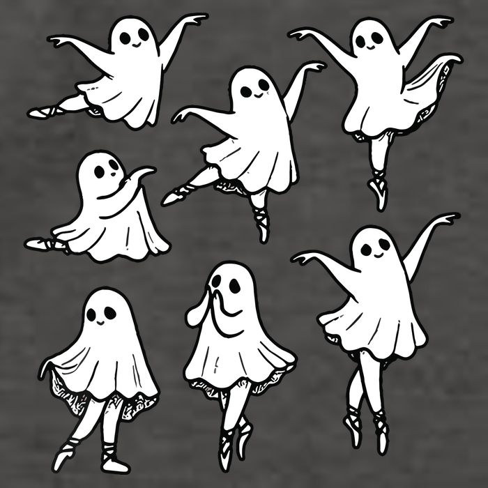 Ballet Ghost Ballet Dancer Spooky Dance Teacher Halloween Vector Backpack