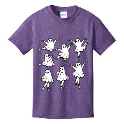 Ballet Ghost Ballet Dancer Spooky Dance Teacher Halloween Kids T-Shirt