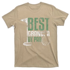 Best Grandpa By Par Fathers Day Golf Grandad Golfing Gift T-Shirt