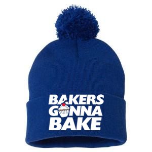 Bakers Gonna Bake Funny Gift Baking Cupcake Art Bakery Pom Pom 12in Knit Beanie