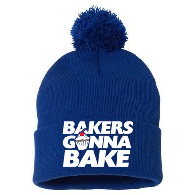 Bakers Gonna Bake Funny Gift Baking Cupcake Art Bakery Pom Pom 12in Knit Beanie