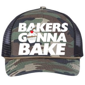 Bakers Gonna Bake Funny Gift Baking Cupcake Art Bakery Retro Rope Trucker Hat Cap