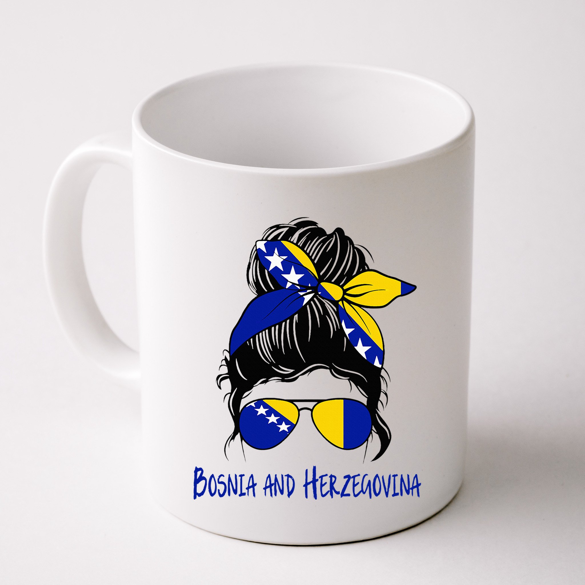 Bosnian Girl Bosniaks girl Bosnia and Herzegovina woman flag Mug