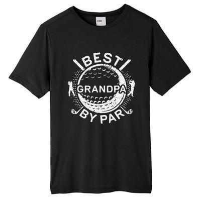 Best Grandpa By Par Golf Lover Fathers Day Tall Fusion ChromaSoft Performance T-Shirt