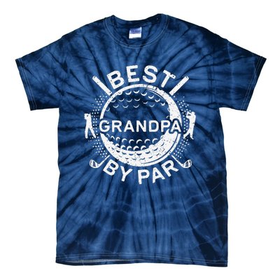 Best Grandpa By Par Golf Lover Fathers Day Tie-Dye T-Shirt