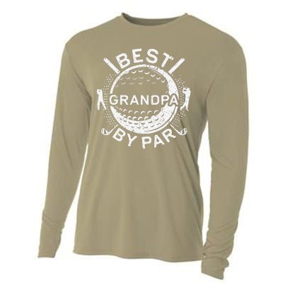 Best Grandpa By Par Golf Lover Fathers Day Cooling Performance Long Sleeve Crew