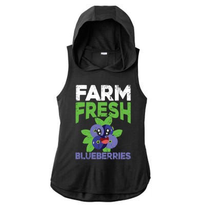 Blueberries Graphics Blueberry Lover Farmer Blueberry Fruit Cool Gift Ladies PosiCharge Tri-Blend Wicking Draft Hoodie Tank