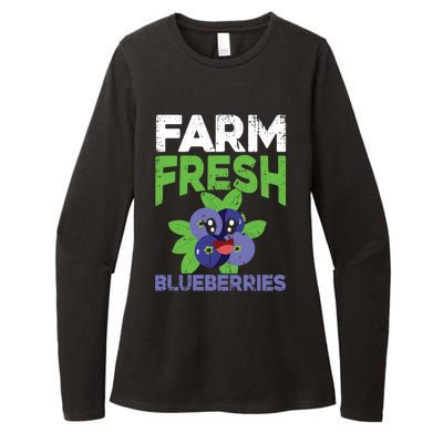 Blueberries Graphics Blueberry Lover Farmer Blueberry Fruit Cool Gift Womens CVC Long Sleeve Shirt