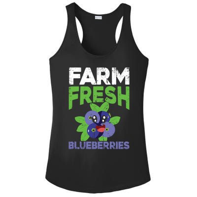 Blueberries Graphics Blueberry Lover Farmer Blueberry Fruit Cool Gift Ladies PosiCharge Competitor Racerback Tank