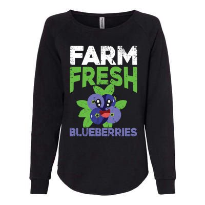 Blueberries Graphics Blueberry Lover Farmer Blueberry Fruit Cool Gift Womens California Wash Sweatshirt