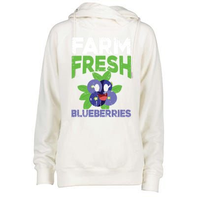 Blueberries Graphics Blueberry Lover Farmer Blueberry Fruit Cool Gift Womens Funnel Neck Pullover Hood