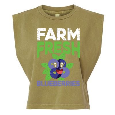 Blueberries Graphics Blueberry Lover Farmer Blueberry Fruit Cool Gift Garment-Dyed Women's Muscle Tee