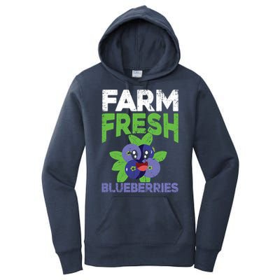 Blueberries Graphics Blueberry Lover Farmer Blueberry Fruit Cool Gift Women's Pullover Hoodie