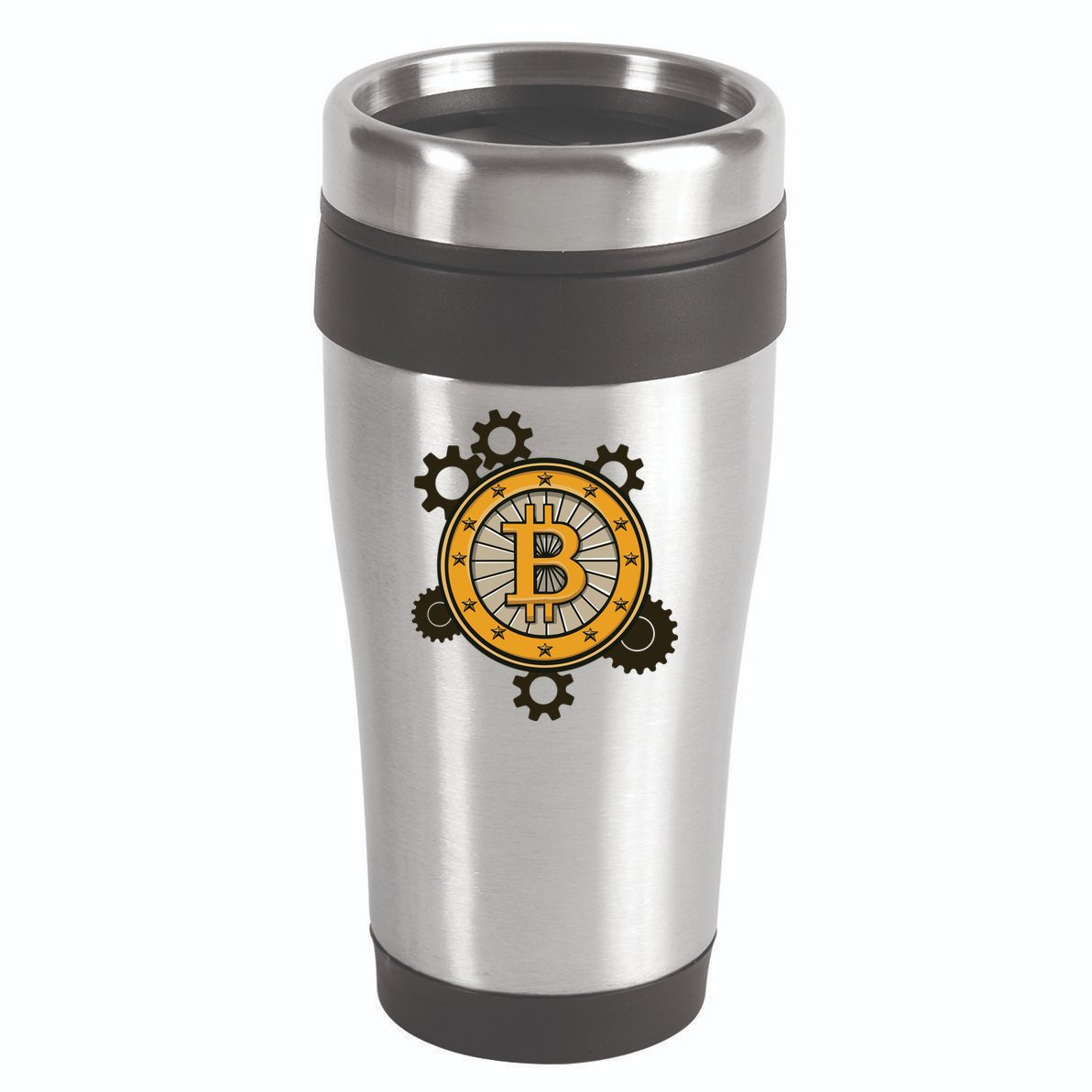 Bitcoin Gears 16oz Travel Tumbler