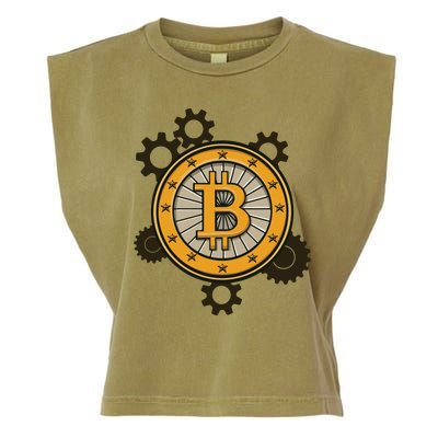 Bitcoin Gears Garment-Dyed Women's Muscle Tee