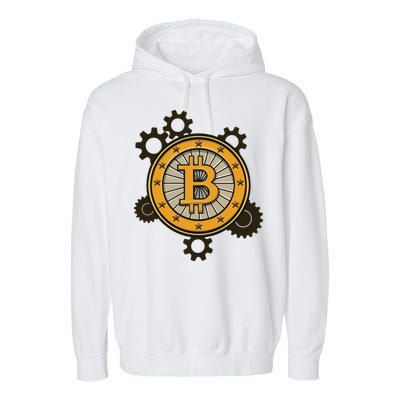 Bitcoin Gears Garment-Dyed Fleece Hoodie