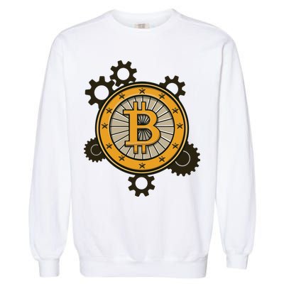 Bitcoin Gears Garment-Dyed Sweatshirt