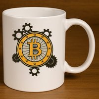 Bitcoin Gears 11oz C Handle Ceramic Mug