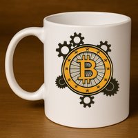 Bitcoin Gears 11oz C Handle Ceramic Mug