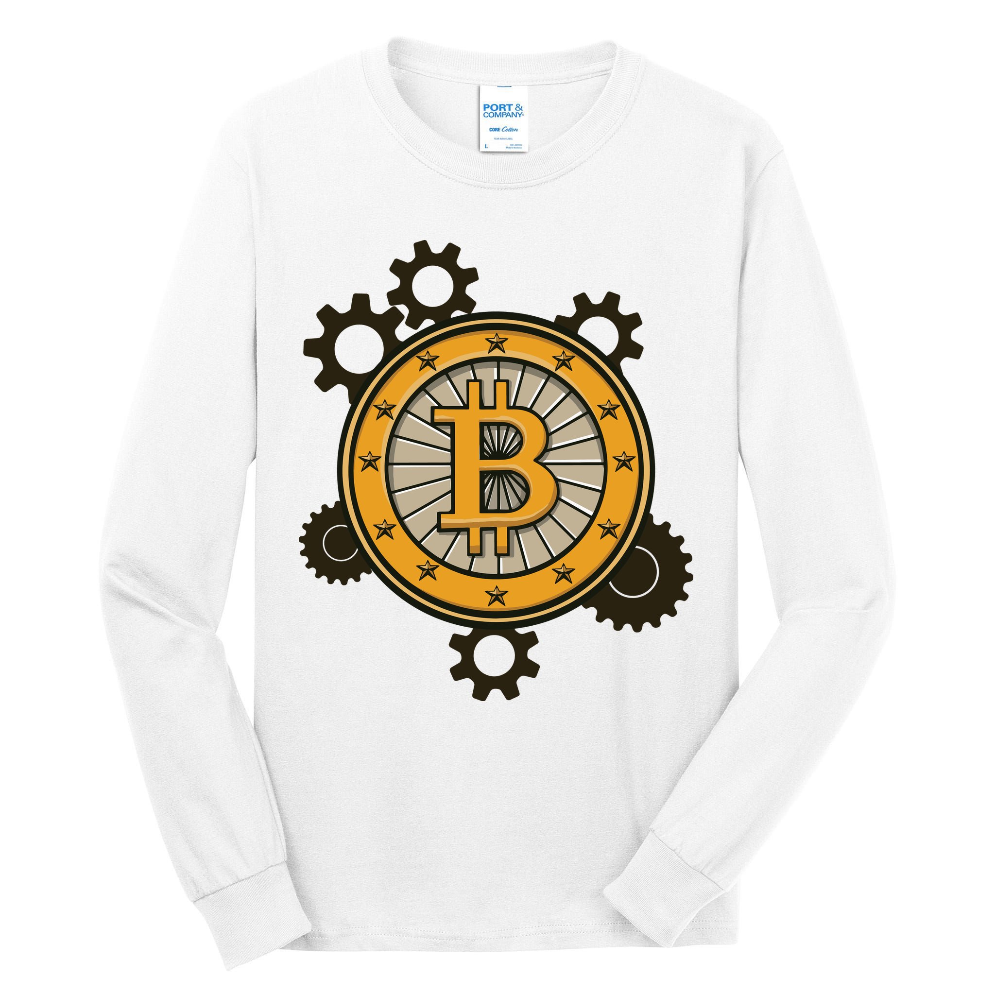 Bitcoin Gears Tall Long Sleeve T-Shirt