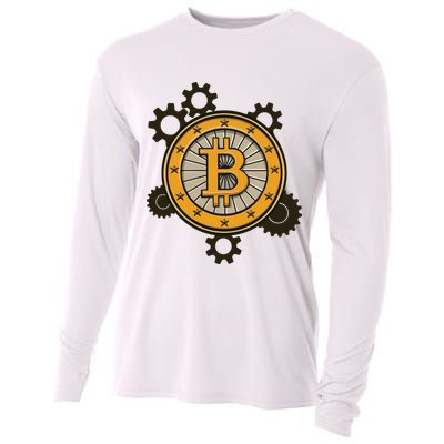 Bitcoin Gears Cooling Performance Long Sleeve Crew