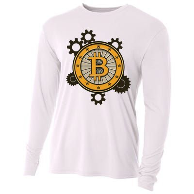 Bitcoin Gears Cooling Performance Long Sleeve Crew