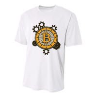 Bitcoin Gears Youth Performance Sprint T-Shirt