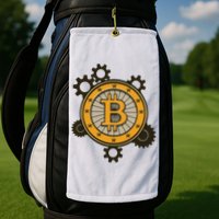 Bitcoin Gears Golf Towel