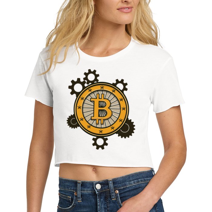 Bitcoin Gears Women's Crop Top Tee