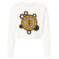 Bitcoin Gears Cropped Pullover Crew