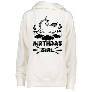 Birthday Girl Womens Funnel Neck Pullover Hood