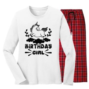 Birthday Girl Women's Long Sleeve Flannel Pajama Set 