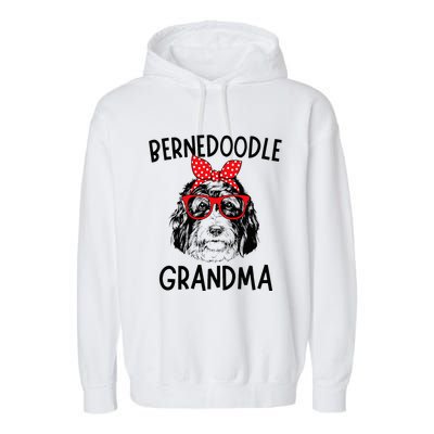 Bernedoodle Grandma Bernedoodle Dog Nana MotherS Day Garment-Dyed Fleece Hoodie