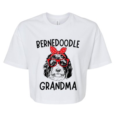 Bernedoodle Grandma Bernedoodle Dog Nana MotherS Day Bella+Canvas Jersey Crop Tee