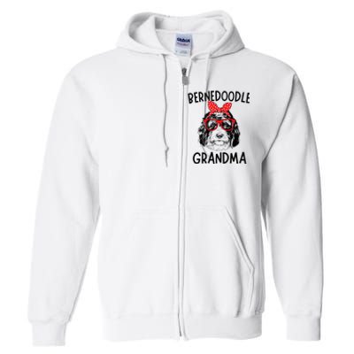 Bernedoodle Grandma Bernedoodle Dog Nana MotherS Day Full Zip Hoodie