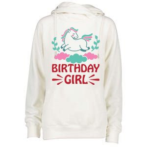 Birthday Girl Womens Funnel Neck Pullover Hood