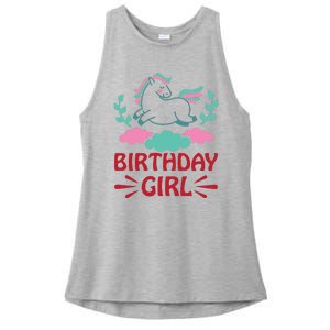 Birthday Girl Ladies PosiCharge Tri-Blend Wicking Tank