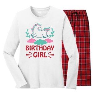 Birthday Girl Women's Long Sleeve Flannel Pajama Set 