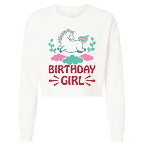 Birthday Girl Cropped Pullover Crew