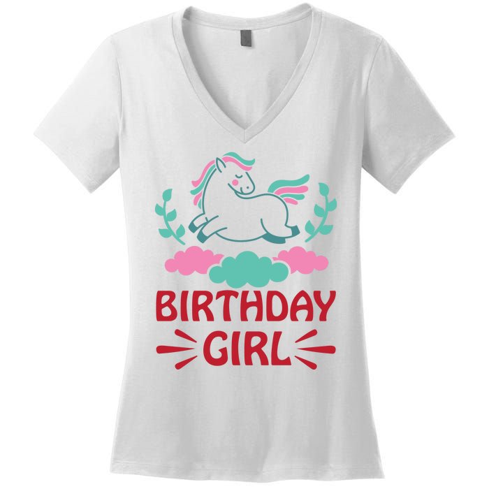 Birthday Girl Women's V-Neck T-Shirt