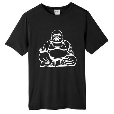 Buddha Gift Blue Small Tall Fusion ChromaSoft Performance T-Shirt