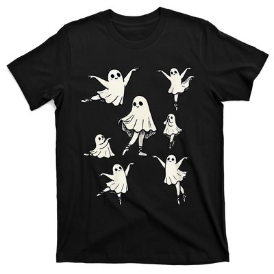 Ballet Ghost Ballet Dancer Spooky Dance Teacher Halloween Gift T-Shirt